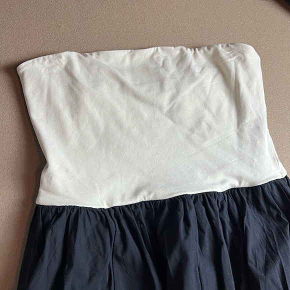 J. Crew NWT Strapless colorblock mixy dress- Natural/Black - Midi - M - Picture 15 of 15
